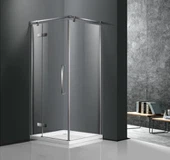 Ny luksus enkel design bad hjørne varmt salg hengsel dusjkabinett