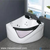 2017 Nytt Design Hvitt Svart Glass Hjørnesektor Whirlpool Jetted ABS Bad Badekar med billig pris