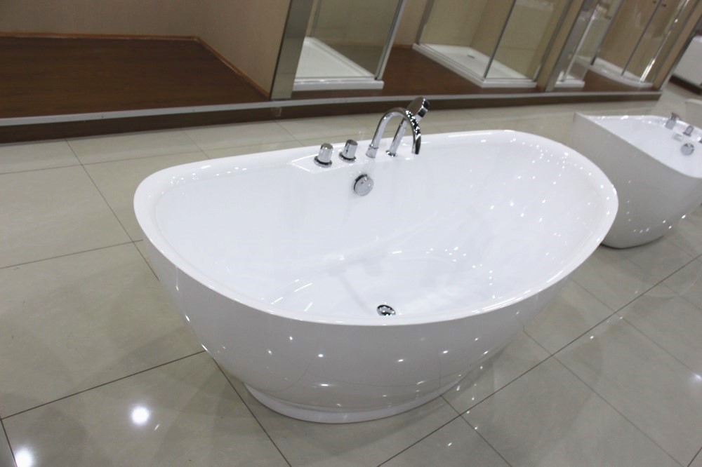 (3) MEC-3163 C-3164 - Freestanding Solid Surface Bathtub - Ren hvit MEC3163_ 副本 _ 副本 .jpg