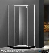 Billig pris Corner Diamond Frameless Clear Glass Bathroom Pivot Shower Enclosure