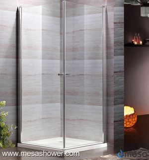 Corner Square Clear Glass Rammeløs Hot Sale Swing Pivot Dusjhus