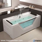 Luksuriøst hjørne rektangulært enkelt design akryl glassfiber glass whirlpool massasje jetted varmt salg badekar bad badekar med billig pris