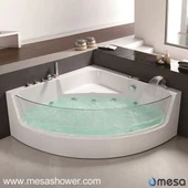 Hjørne Luksus Rundesektor Whirlpool Jetted Massasje Akryl Glassfiber Glass Corner Large Hot Tub Badkar med billig pris til salgs