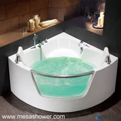 To 2 person luksus hjørne akryl glassfiber glass varmt salg badekar whirlpool massasje jetted bad badekar med billig pris