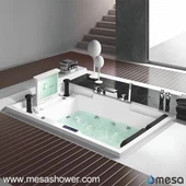 2 To Person Luxury Contemporary Design Style Drop In Akryl Whirlpool Jetted Massasje Bad Tub med TV