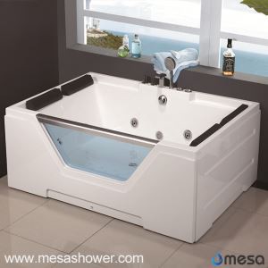 Luksus Akryl 2 To Person Moderne Enkel Design Stil Whirlpool Jetted Massasje Boblebad Bad Badekar