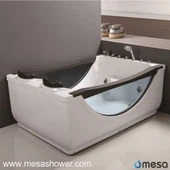 Luxury White Black ABS Glass Hot Tub Whirlpool Massasje Jetted Bathroom Bathtub med billig pris til salgs